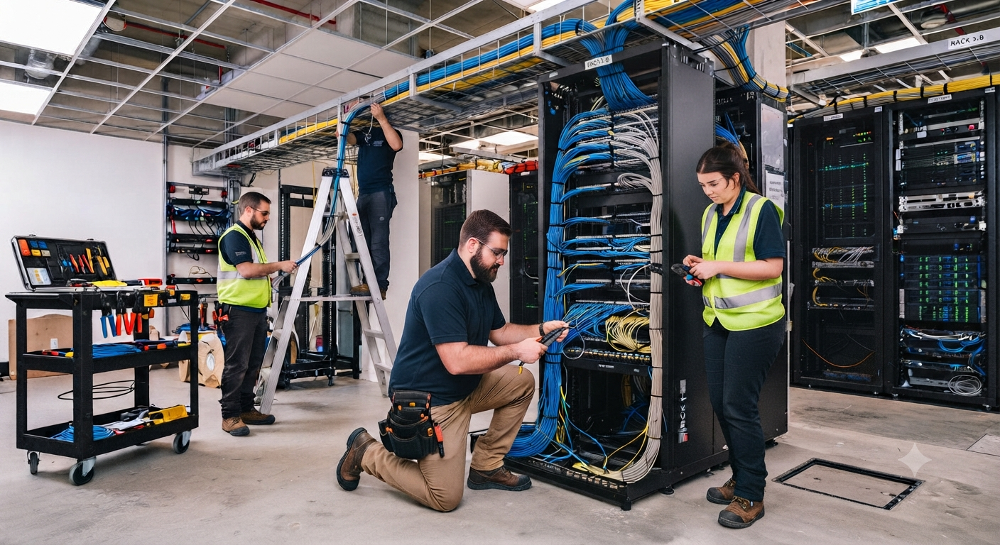 commercial data cabling team